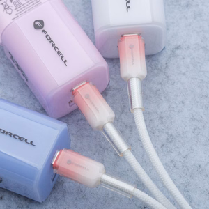 Кабель USB C to USB C Forcell F-Energy QC4.0 PD 5A 100W Gradient 1 m C357 белый