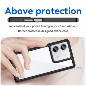 Kosmoso dėklas su geliniu rėmeliu telefonui Xiaomi Redmi Note 13 Pro - juodas