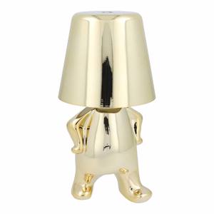 Stalo lempa prie lovos GOLD MAN Art Deco stovintis (versija 1) MLTL