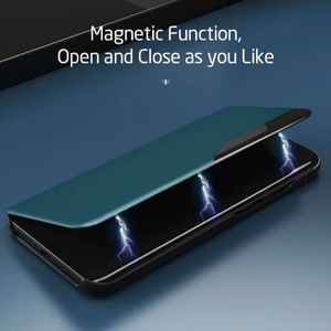 Telefono dėklas Smart View TPU Samsung A326 A32 5G tamsiai žalias