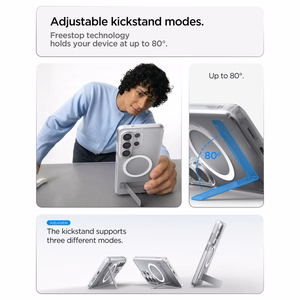 Spigen Ultra Hybrid S Mag MagSafe Чехол для Samsung Galaxy S26 Ultra - прозрачный и белый