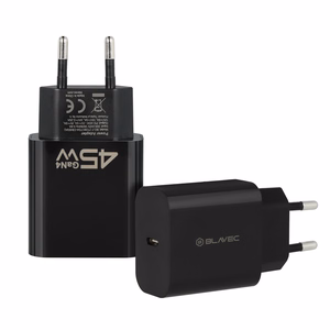 Blavec sieninis įkroviklis BC-7 GaN4 - Type C - PD QC 45W 3A (TCBC7G4-CB453A), juodas