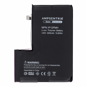 AmpSentrix Basic battery for iPhone 12 Pro Max (high capacity 4400 mAh)