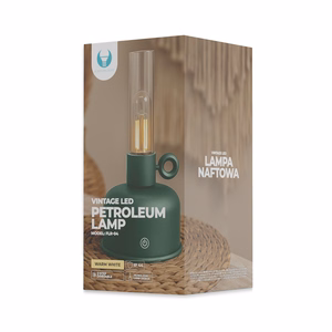 Forever Light Vintage Petroleum LED lempa FLR-04 butelio žalia