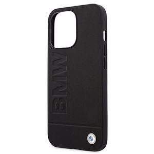 BMW Signature Logo Imprint dėklas iPhone 13 Pro Max - juodas