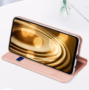 Dux Ducis Skin Pro dėklas telefonui Oppo Reno 8 Pro su atverčiamu dangteliu, kortelių pinigine ir stovu, juodas