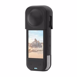 Силиконовый защитный чехол PULUZ с крышкой для объектива Insta360 X5 (черный)