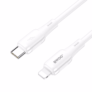 BWOO silicone cable X329CL 27W USB-C - lightning 1m white