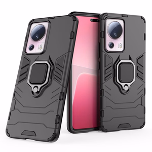 Dėklas telefonui Ring Armor Xiaomi 13 Lite su magnetiniu laikikliu ir žiedu - juodas