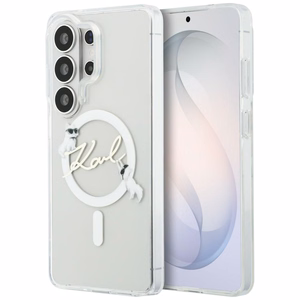 Karl Lagerfeld чехол IML KC Script MagSafe для Samsung Galaxy S26 Ultra прозрачный