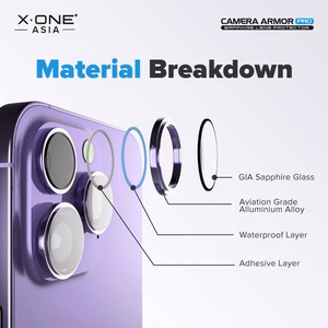 "X-ONE Sapphire Camera Armor" - skirtas "Samsung Galaxy S26" - sidabrinis