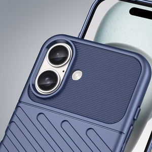 Thunder dėklas telefonui iPhone 16 silikoninis dėklas - mėlynas