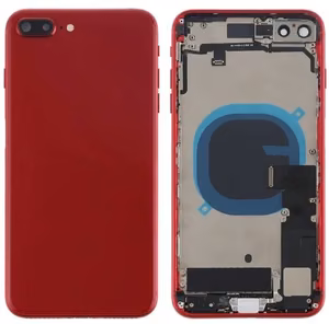 Задняя крышка iPhone 8 Plus красный полная со шлейфом Оригинал (б/у Grade C)