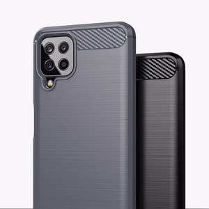 Carbon Case гибкий TPU чехол для Samsung Galaxy A22 4G чёрный