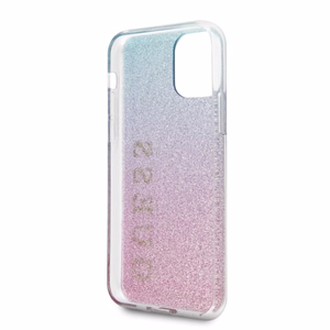 Guess GUHCN58PCUGLPBL iPhone 11 Pro - rožinis / mėlynas gradient Glitter