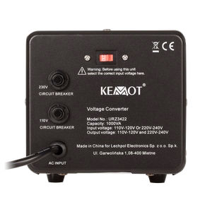 KEMOT voltage converter, 800 W/1000 VA