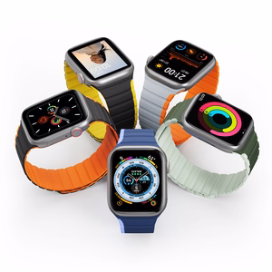 Magnetinė Apple Watch SE, 9, 8, 7, 6, 5, 4, 3, 2, 1 (41, 40, 38 mm) Dux Ducis Apyrankė (LD Versija) - juoda ir geltona
