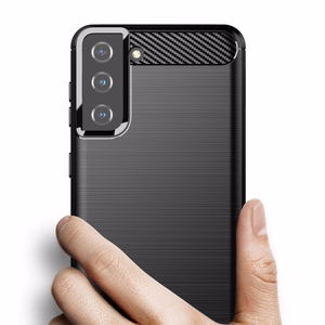 Anglies dėklas lankstus dangtelis TPU dėklas Samsung Galaxy S21+ 5G (S21 Plus 5G) juodas