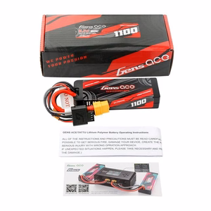 Аккумулятор Lipo Gens ace G-Tech 1100 мА·ч, 11,1 В, 3S1P, 60C, GRP-76 в жестком корпусе с разъемом XT60