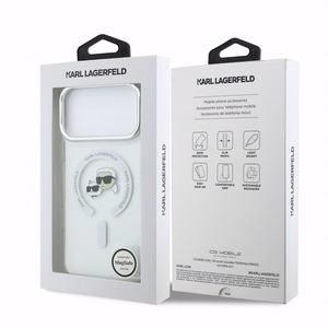 Dėklas Karl Lagerfeld IML K&CH Heads Metal Frame MagSafe Apple iPhone 18 Pro
