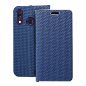 Flip case for Samsung A40 Luna Book Carbon blue