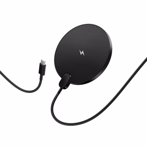 Беспроводное зарядное устройство Hoco 15W с кабелем USB C и цифровым дисплеем CW62 чёрное