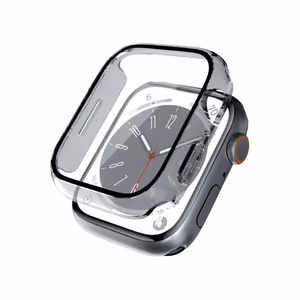 Защитный чехол Crong Hybrid Watch Case со встроенным стеклом для Apple Watch 41 мм, прозрачный