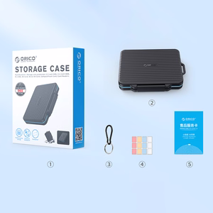 Orico PHCD dėklas atminties kortelėms ir duomenų laikmenoms, juodas, 2.5 colio SSD, 2.5 colio HDD, M.2 SSD, SD, Micro SD, CompactFlash kortelių skaitytuvams - juodas