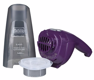 BLACK+DECKER NVC115W – bagless handheld vacuum cleaner, grey/purple