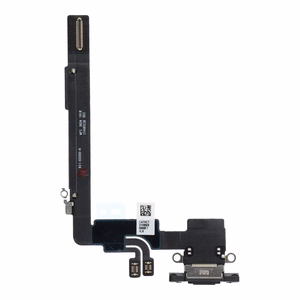 Originalus iš donorinio įrenginio išimtas „iPhone 16 Pro Max“ USB įkrovimo lizdo šleifas – juodas