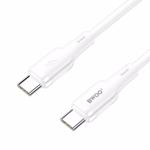 USB kabelis Bwoo (X329CC) "USB-C to USB-C" (65W) 1m baltas