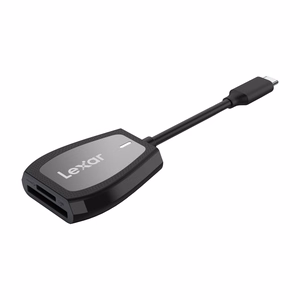 „Lexar“ dviejų lizdų SD/microSD atminties kortelių skaitytuvas, USB-C