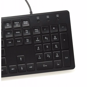 ART laidinė klaviatūra USB A QWERTY su apšvietimu plona AK-20 juoda