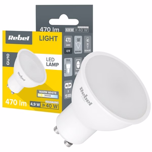 Rebel GU10 LED lemputė, 5 W, 3000 K, 230 V
