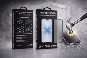Perfectionists 2.5D Super Strong matinis grūdintas stiklas Apple iPhone 17 Pro, juodas