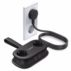 Orico AP3 20W GaN 5in1 удлинитель 2x AC + 2x USB-A + 1x USB-C - черный