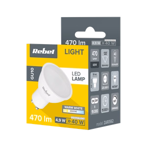 Rebel GU10 LED lemputė, 5 W, 3000 K, 230 V