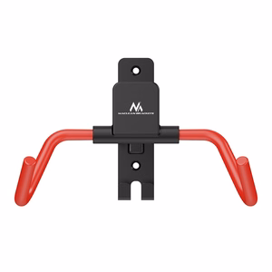 Maclean Horizontal Wall-Mounted Bike Rack, Steel, Max. Load 30 kg, Adjustable Angle, MC-172