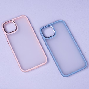 Satininis matinis dėklas iPhone 15 Pro Max 6,7" mėlynas
