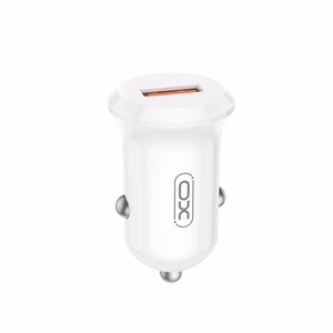XO automobilinis įkroviklis CC68 18W QC 1x USB baltas