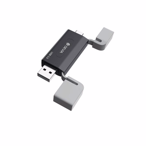 Devia kortelių skaitytuvas 2in1 EL240 USB/USB-C 3.0 juodas
