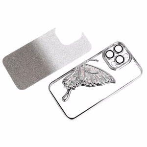 Tel Protect Butterfly Water dėklas telefonui Iphone 17 Pro sidabrinis