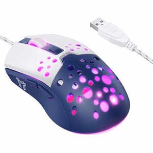 Wired mouse Hoco GM51 Gaming White/Blue