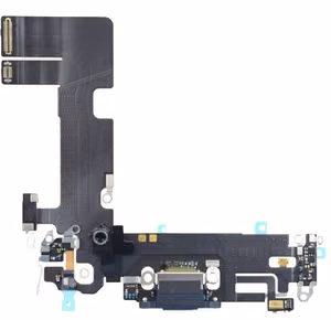 Flex iPhone 13 įkrovimo jungčiai su mikrofonu juodas originalus (naudotas Grade A)