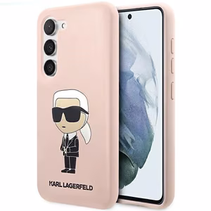 Karl Lagerfeld KLHCS23SSNIKBCP S23 S911 жёсткий чехол розовый/розовый Silicone Ikonik