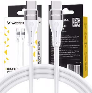 Wozinsky WSTCC2 кабель USB-C USB-C PD 65W 2м - белый