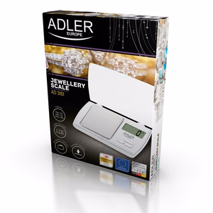 Adler AD 3161 virtuvinės svarstyklės Balta Stačiakampis Elektroninės vonios svarstyklės