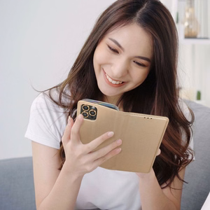 SMART CASE knygos tipo dėklas telefonui SAMSUNG A14 4G / A14 5G auksinis