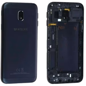 Galinis dangtelis Samsung J330 J3 2017 juodas originalus (naudotas, Grade B)