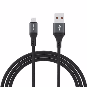 Dudao L3SM USB-A - MicroUSB 3A 1.2m pintas kabelis - juodas